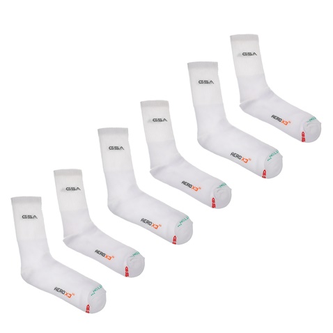 GSA-Σετ ανδρικές κάλτσες GSA AERO X3  λευκές 