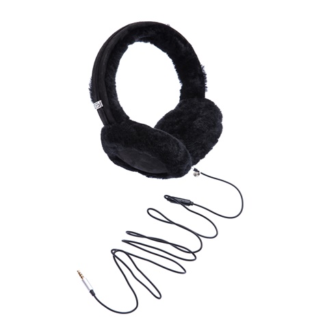 UGG-Γυναικεία γούνινα αυτάκια-ακουστικά Ugg Australia μαύρα