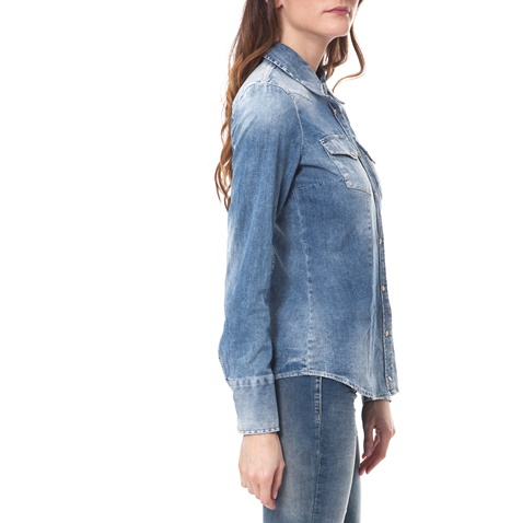 GAS-Γυναικείο πουκάμισο CAMICIE μπλε