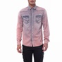 GAS-Ανδρικό πουκάμισο Gas ροζ-μπλε