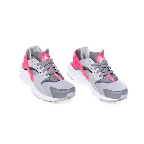 NIKE-Αθλητικά παιδικά παπούτσια NIKE HUARACHE RUN γκρι-ροζ 