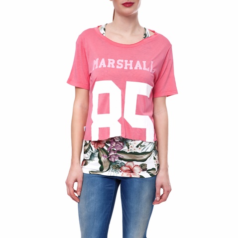 FRANKLIN & MARSHALL-Γυναικεία μπλούζα Franklin & Marshall ροζ
