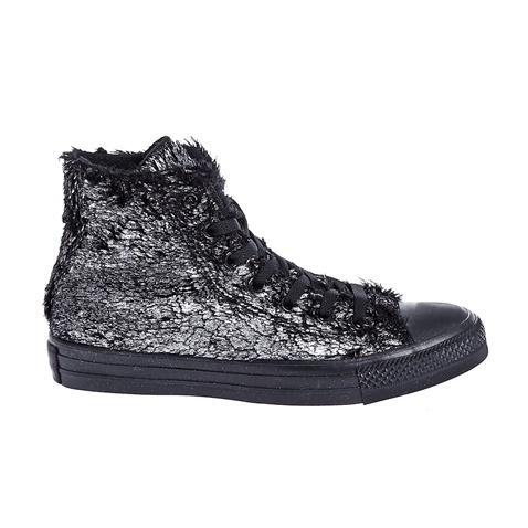 CONVERSE-Γυναικεία παπούτσια Chuck Taylor All Star Material μαύρα-ασημί