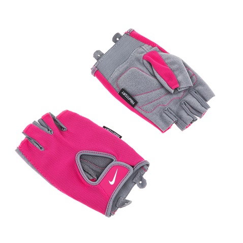 NIKE -Γυναικεία γάντια προπόνησης N.LG.90.XS WOMENS FUNDAMENTAL FITNESS GLO γκρι-ροζ 