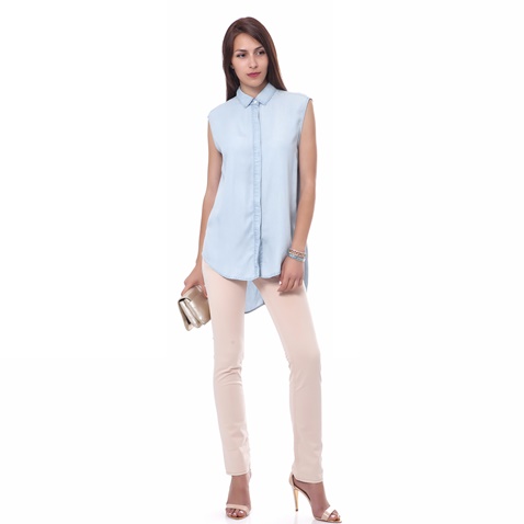 CALVIN KLEIN JEANS-Γυναικείο πουκάμισο Calvin Klein Jeans σιέλ