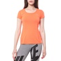NIKE-Γυναικείο t-shirt Nike DRI-FIT CONTOUR πορτοκαλί