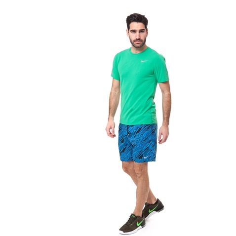 NIKE-Ανδρικό t-shirt NIKE DRI-FIT CONTOUR πράσινο