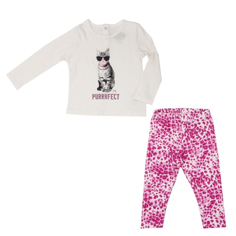 JUICY COUTURE KIDS-Βρεφικό σετ Juicy Couture φούξια-λευκό