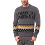 FRANKLIN & MARSHALL-Ανδρικό πουλόβερ Franklin & Marshall ανθρακί