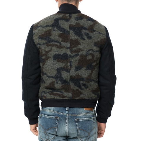 CALVIN KLEIN JEANS-Ανδρικό μάλλινο jacket  Adde 2 Ανδρικό μάλλινο jacket με print παραλλαγής