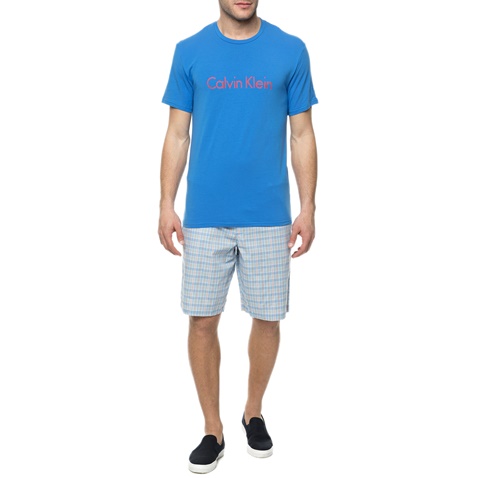 CK UNDERWEAR-Ανδρικό σετ πιτζάμες CK μπλε 