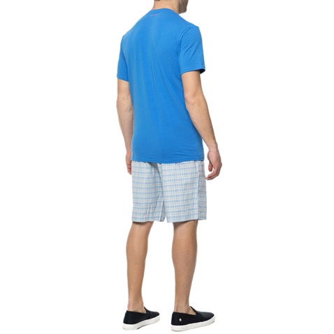 CK UNDERWEAR-Ανδρικό σετ πιτζάμες CK μπλε 