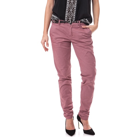 SCOTCH & SODA-Γυναικείο παντελόνι SCOTCH & SODA ροζ σκούρο