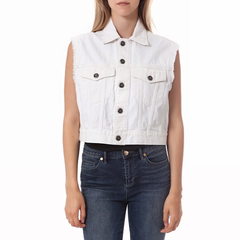 CALVIN KLEIN JEANS-Γυναικείο γιλέκο Calvin Klein Jeans λευκό