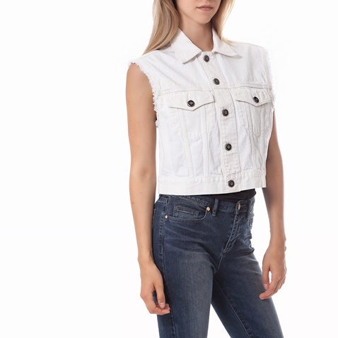 CALVIN KLEIN JEANS-Γυναικείο γιλέκο Calvin Klein Jeans λευκό