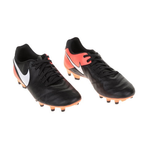 NIKE-Ανδρικά παπούτσια ποδοσφαίρου Nike TIEMPO GENIO II LEATHER FG μαύρα - πορτοκαλί