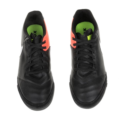 NIKE-Ανδρικά παπούτσια ποδοσφαίρου Nike TIEMPOX GENIO II LEATHER TF μαύρα - πορτοκαλί