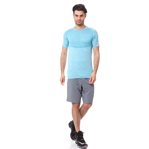 NIKE-Ανδρικό t-shirt NIKE DRI-FIT KNIT γαλάζιο