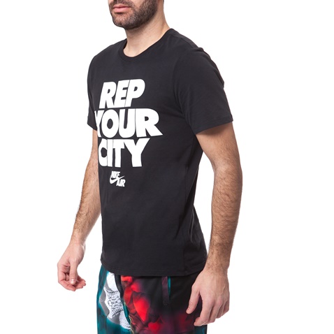 NIKE-Ανδρικό t-shirt NIKE REP YOUR CITY μαύρο