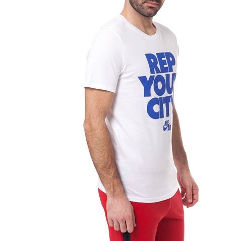 NIKE-Ανδρικό t-shirt NIKE REP YOUR CITY λευκό