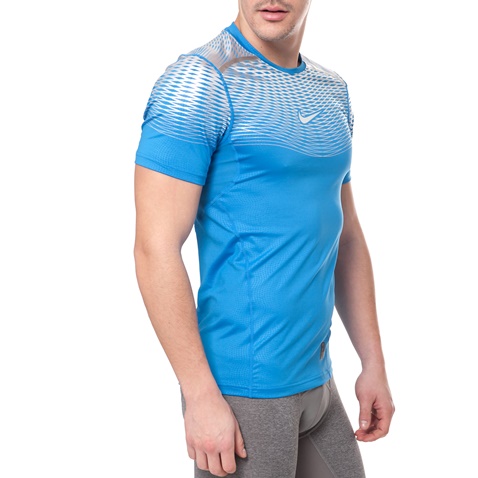 NIKE-Ανδρικό αθλητικό t-shirt Nike HYPERCOOL MAX ανοιχτό μπλε