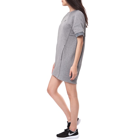 NIKE-Φόρεμα Nike TECH FLEECE DRESS-MESH γκρι μελανζέ