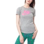 NIKE-Γυναικείο t-shirt Nike RUN SWOOSH γκρι μελανζέ