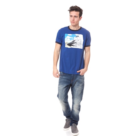 CONVERSE-Ανδρική μπλούζα Converse μπλε