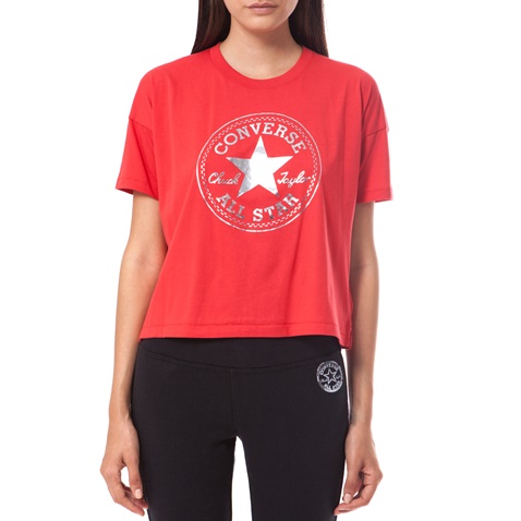CONVERSE-Γυναικεία μπλούζα Converse κόκκινη