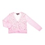 JUICY COUTURE KIDS-Κοριτσίστικη ζακέτα JUICY COUTURE GLITTER LINKING HEARTS ροζ 