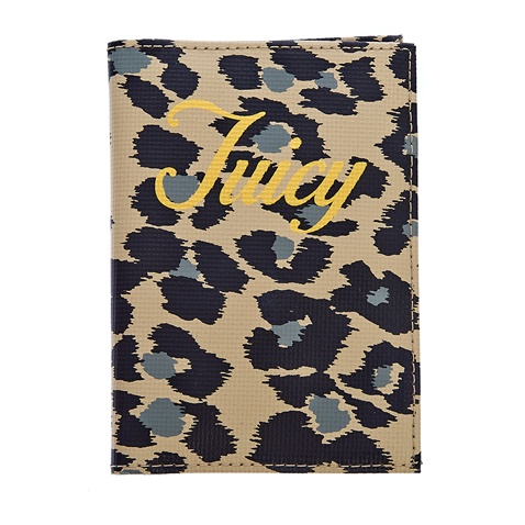 JUICY COUTURE-Θήκη διαβατηρίου Juicy Couture μπεζ-μαύρη