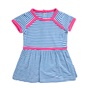 JUICY COUTURE KIDS-Βρεφικό ριγέ φόρεμα JUICY COUTURE μπλε-λευκό 