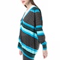 JUICY COUTURE-Γυναικεία ριγέ ζακέτα berenson stripe long card Juicy Couture μπλε