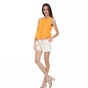 JUICY COUTURE-Γυναικεία αμάνικη μπλούζα με δαντέλα Juicy Couture πορτοκαλί 