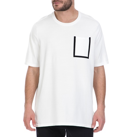 NIKE-Κοντομάνικη μπλούζα με τσέπη Nike λευκή 