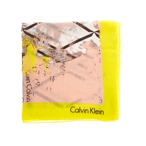CALVIN KLEIN JEANS-Φουλάρι Calvin Klein Jeans κίτρινο-ροζ