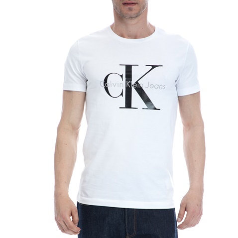 CALVIN KLEIN JEANS-Ανδρική μπλούζα Calvin Klein Jeans λευκή