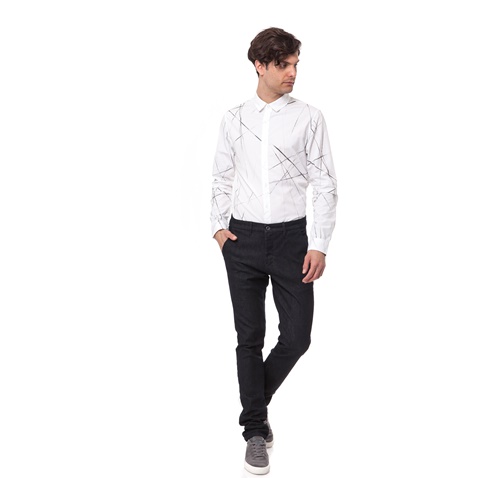 CALVIN KLEIN JEANS-Ανδρικό πουκάμισο Calvin Klein Jeans λευκό