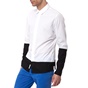 CALVIN KLEIN JEANS-Ανδρικό πουκάμισο Calvin Klein Jeans λευκό-μαύρο