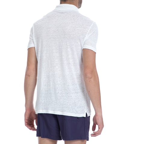CK UNDERWEAR-Ανδρική πόλο μπλούζα CK UNDERWEAR λευκή