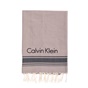 CK UNDERWEAR-Πετσέτα θαλάσσης Calvin Klein μπεζ