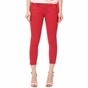 40-WEFT-Γυναικείο skinny cropped παντελόνι MELITAS 40-WEFT κόκκινο