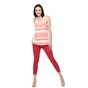 40-WEFT-Γυναικείο skinny cropped παντελόνι MELITAS 40-WEFT κόκκινο