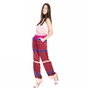 SCOTCH & SODA-Γυναικεία παντελόνα Scotch & Soda Silk wide leg striped pants κόκκινη