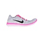 NIKE-Παιδικά παπούτσια NIKE FREE RN FLYKNIT γκρι-ροζ 
