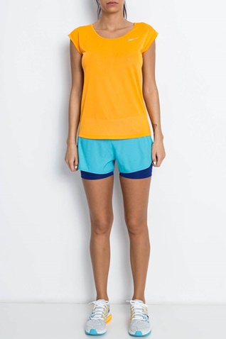 NIKE-Γυναικείο t-shirt Dri - FIT COOL SHORT SLEEVE πορτοκαλί