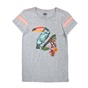 JUICY COUTURE KIDS-Βαμβακερό φόρεμα JUICY COUTURE TOUCAN GRAPHIC γκρι 