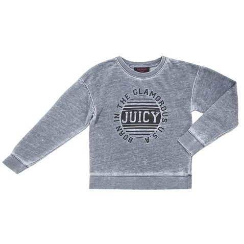 JUICY COUTURE KIDS-Κοριτσίστικο φούτερ JUICY COUTURE GRAPHIC TRACK γκρι 