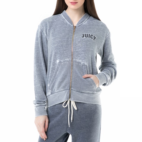JUICY COUTURE-Γυναικεία ζακέτα  del mar burnout french terry Juicy Couture μπλε