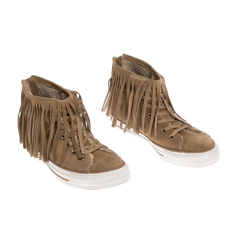 CONVERSE-Γυναικεία μποτάκια Chuck Taylor All Star Fringe μπεζ 